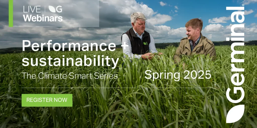 A Germinal expert crouching in a field.
