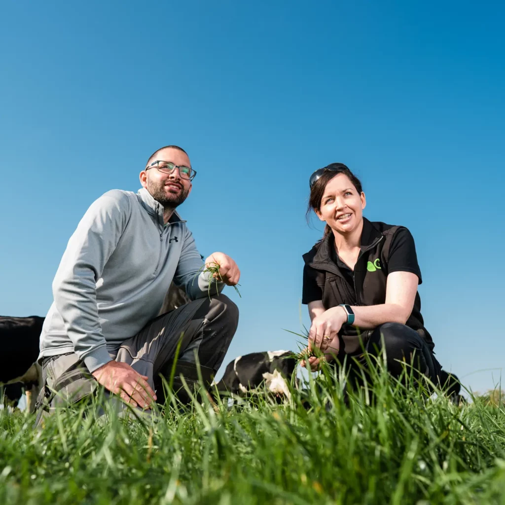 Dr Mary McEvoy of Germinal with Irish farmer Niall Moloney